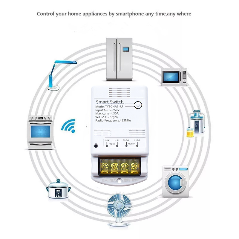 Wifi 30A โมดูลรีเลย์ 85-250V 2 - Home Automation Ideas บทวิจารณ์และราคา