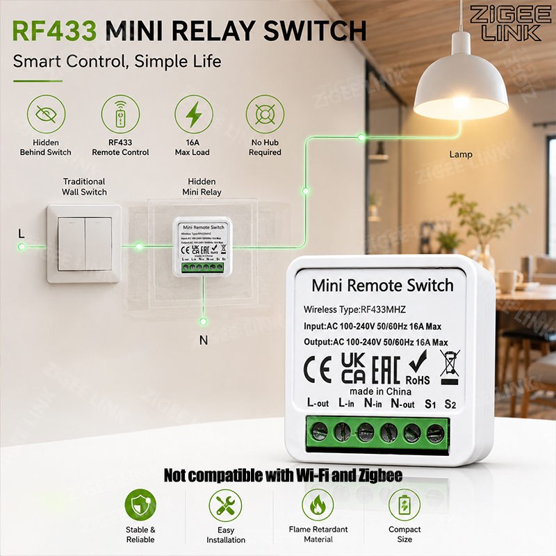 รีเลย์สมาร์ทขนาดเล็ก RF433MHz  - Diy Home Automation System บทวิจารณ์และราคา