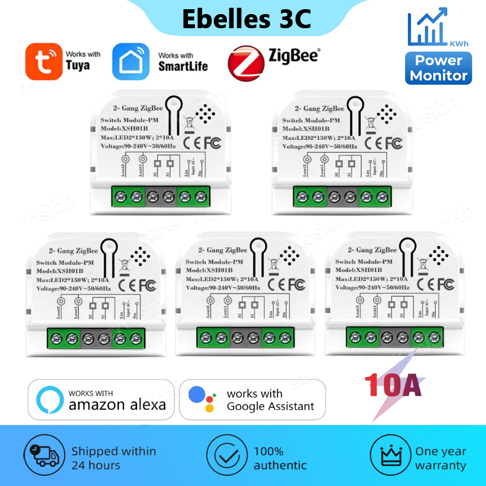 1/2ช่อง10A Tuya สวิตช์อัจฉริยะ - Home Automation Ideas บทวิจารณ์และราคา