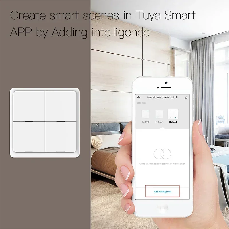 ZigBee ไร้สาย4 Gang 12 Scene ส - Home Automation Ideas บทวิจารณ์และราคา