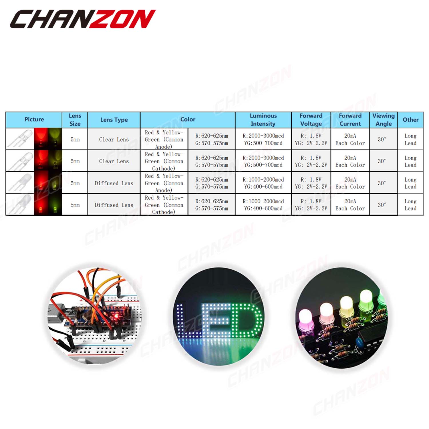 100 ชิ้น 5 มิลลิเมตร LED Light - Diy Automation Projects บทวิจารณ์และราคา